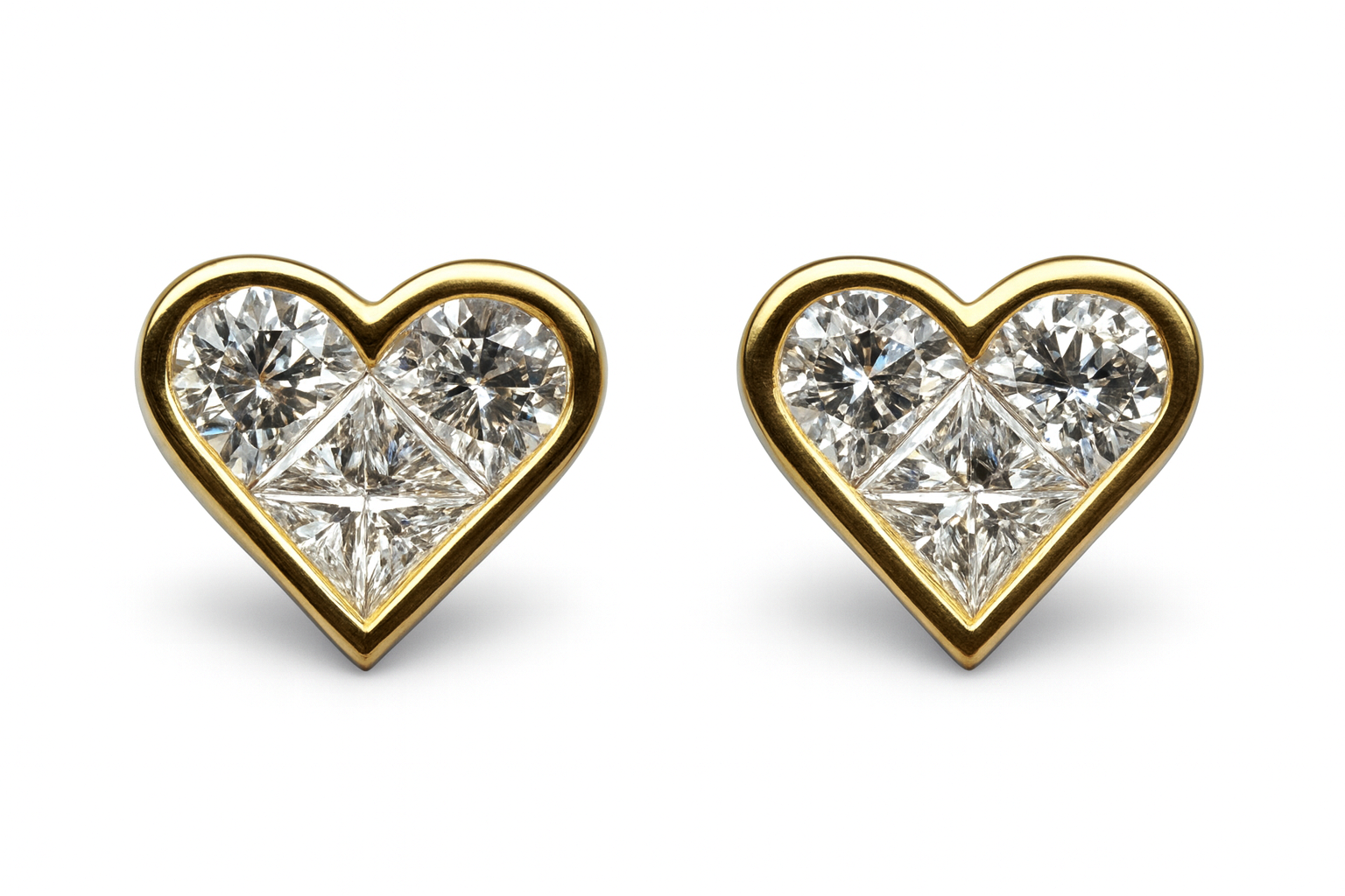 Beautiful 18 Kt Gold  Natural Diamond Earing